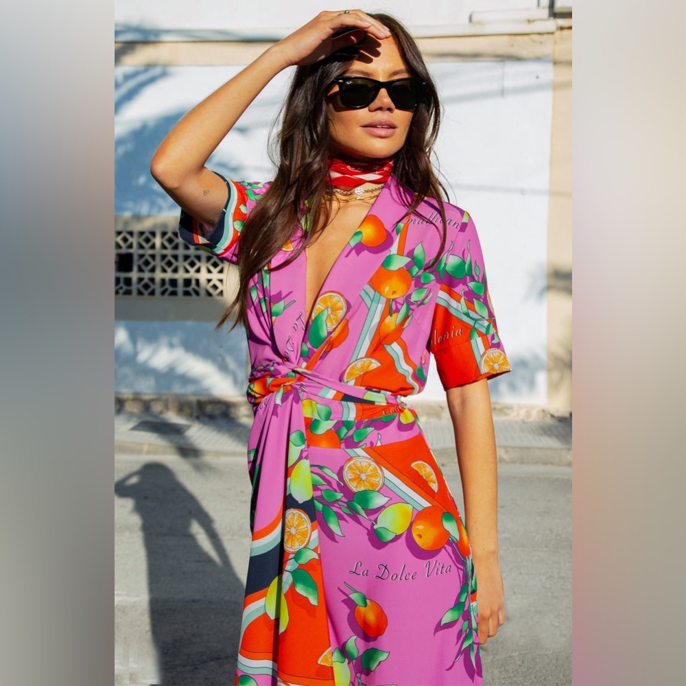 NWOT Never Fully Dressed Colorful Wrap Dress